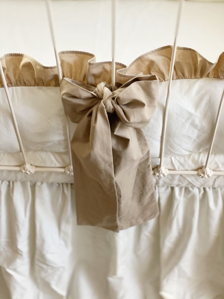 Oatmeal Large Crib Bow