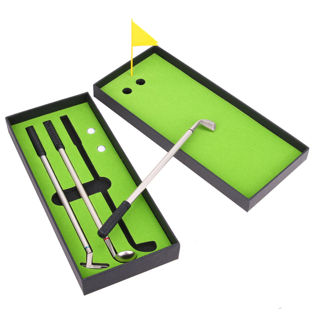 Mini Metal Golf Club Ballpoint Pen Gift Set