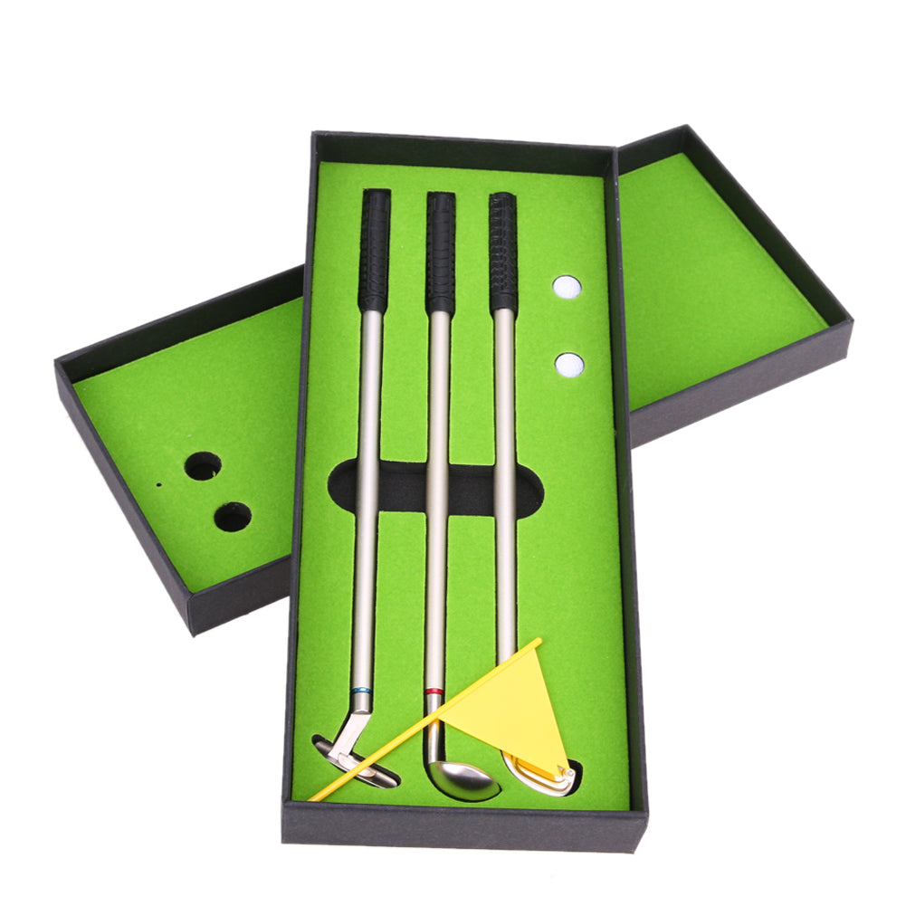 Mini Metal Golf Club Ballpoint Pen Gift Set