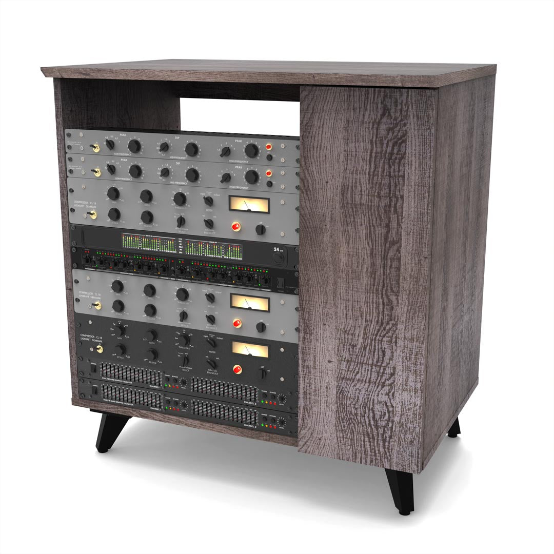 Glorious Modular Side Rack Extension for Sound Desk Pro. Avail in White / Walnut / Black