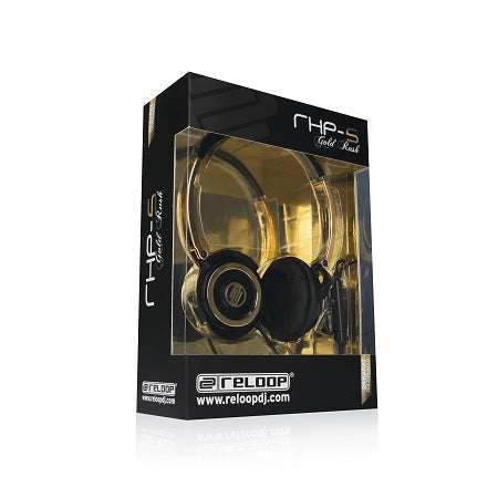 Reloop RHP-5 Gold Rush Headphones w/ Smartphone Control