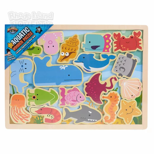 18 Piece Wooden Aquatic Raised Up Puzzle