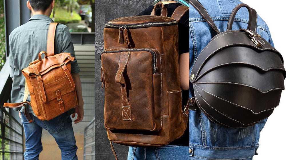 Men's Leather Backpack - Men's Essential Accessories