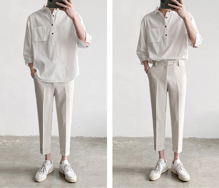 Urban Revivo wide leg pants in white | ASOS