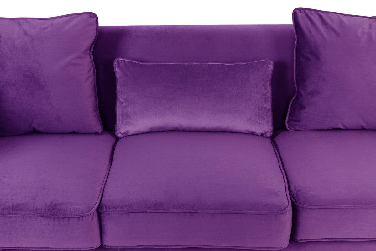 Bayberry Purple Velvet Sofa Loveseat Living Room Set