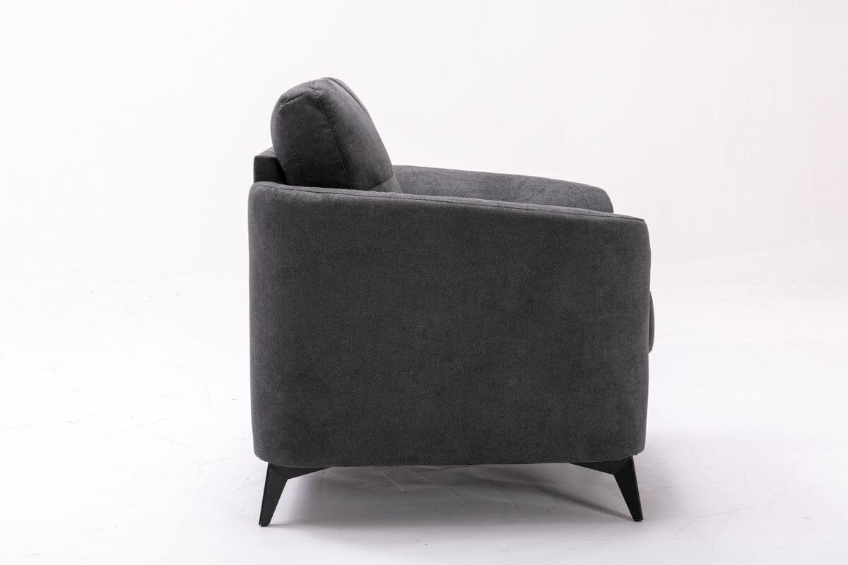Callie Gray Woven Fabric Chair