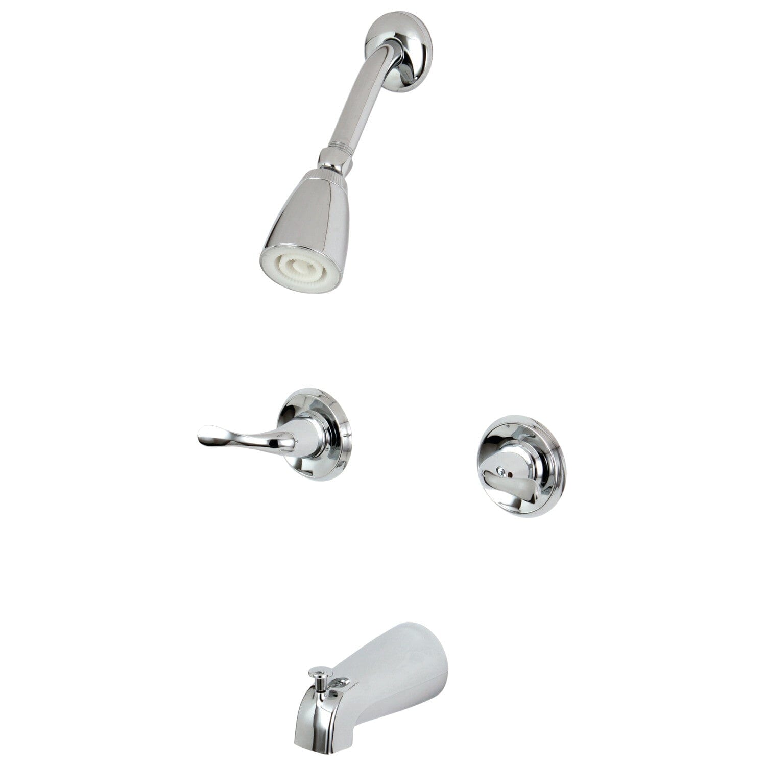 Yosemite Two-Handle 4-Hole Wall Mount Tub and Shower Faucet