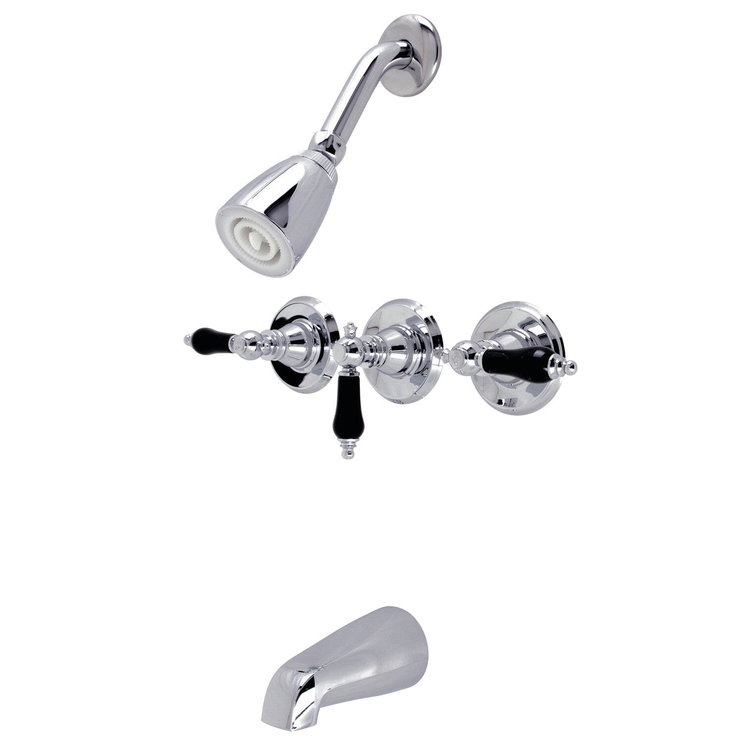 Duchess Three-Handle 5-Hole Wall Mount Tub and Shower Faucet