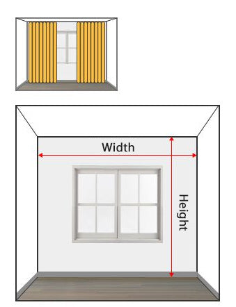 Curtain size measure