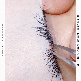 Thin and short lashes (especially on the inner corner)