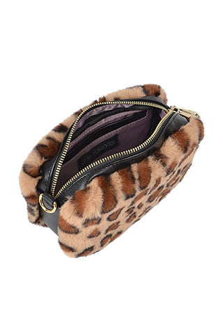 Leo Faux Fur Cross Body Bag 8W*4H*3D(HPC3343) <Bundle>