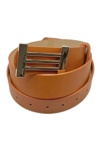 PU/ METAL ACCENTED BUCKLE BELT  45