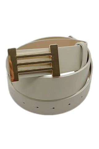 PU/ METAL ACCENTED BUCKLE BELT  45