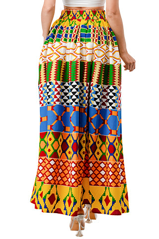 AFRICAN PRINT MAXI SKIRT(MMB9002) <Bundle>