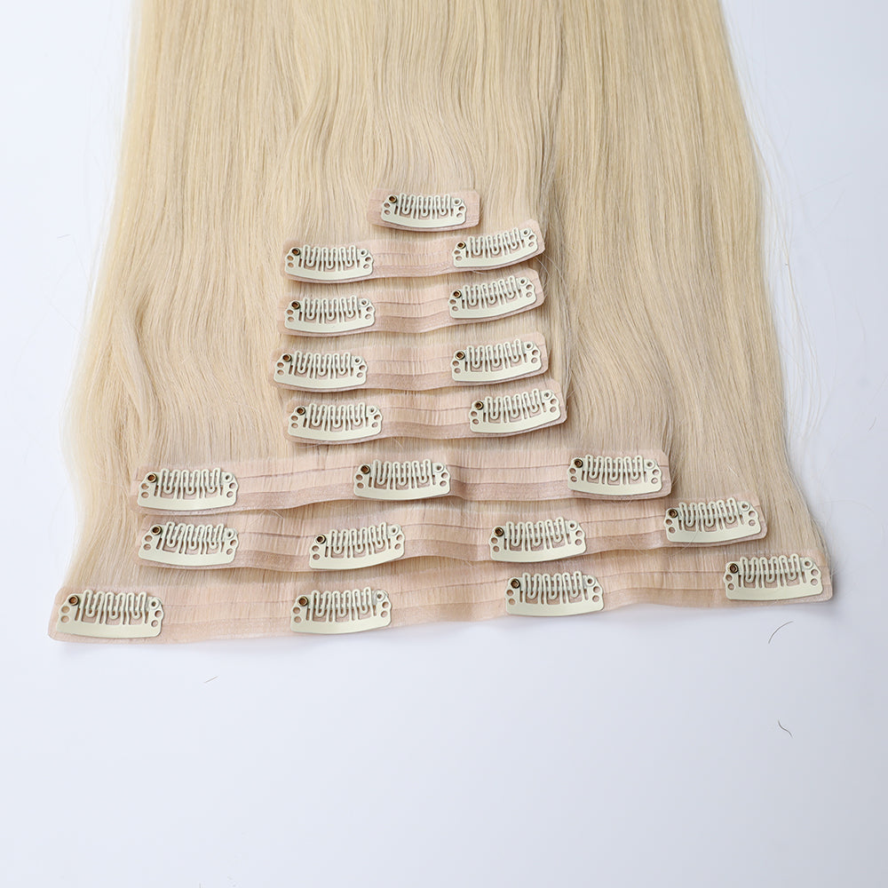 Injection tape clip in hair