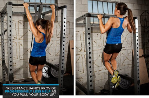 pull-ups assisted with resistance band
