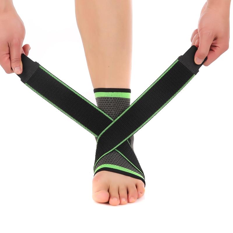 Ankle Brace - Compression Support Sleeve - Adjustable Stabilizer Straps