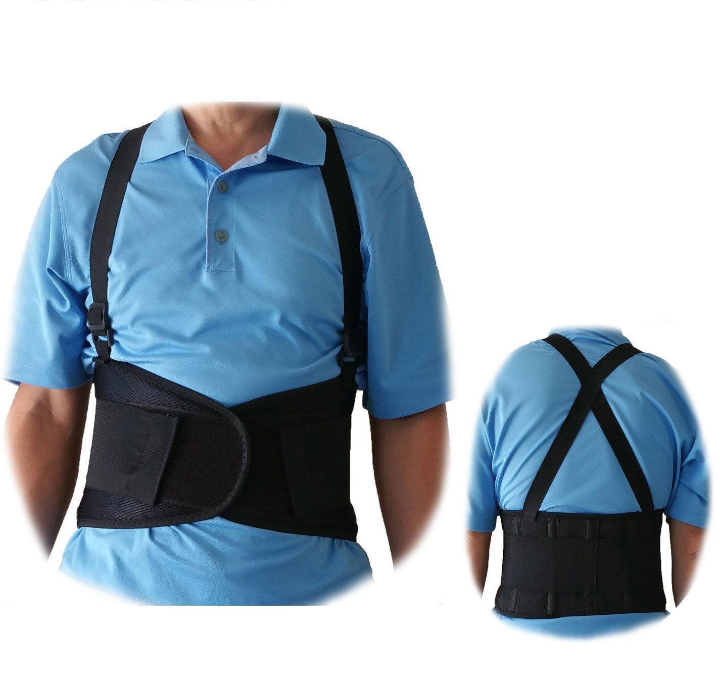 Back Brace with Suspenders - Lumbar Support ~ Improved Posture!