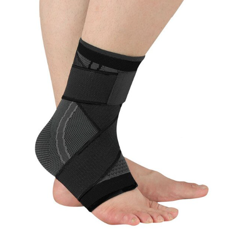 Ankle Brace - Compression Support Sleeve - Adjustable Stabilizer Straps