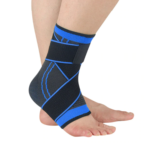 Ankle Brace - Compression Support Sleeve - Adjustable Stabilizer Straps