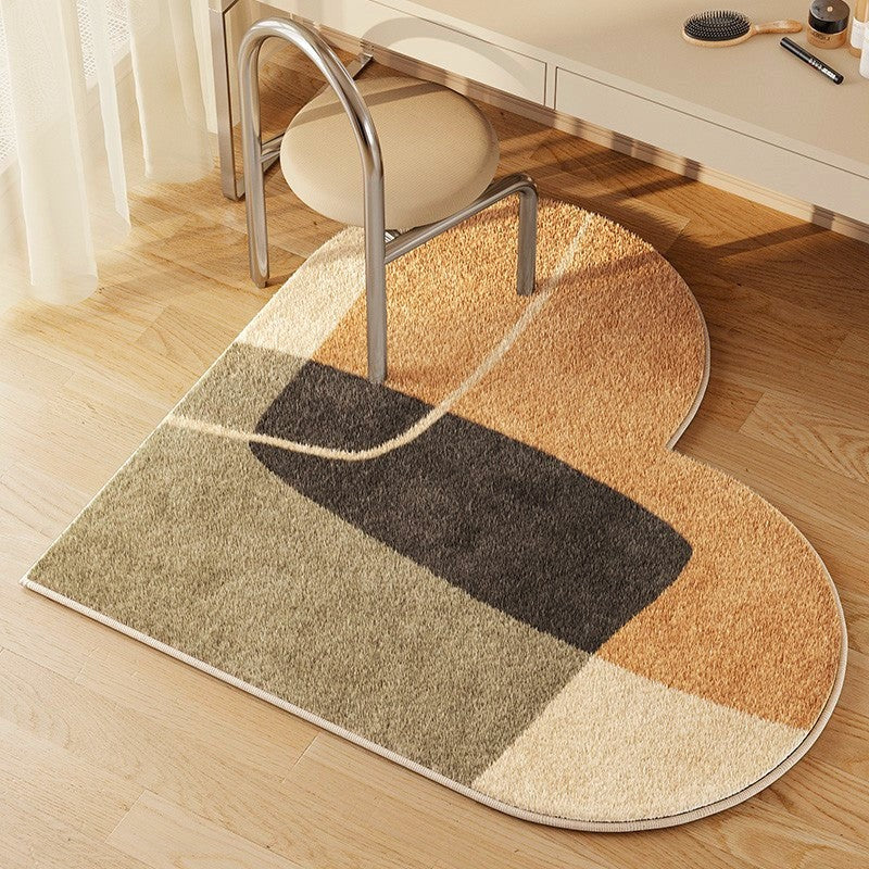 Modern Floor Carpets for Dining Room, Washable Kitchen Area Rugs, Contemporary Round Rugs Next to Bed, Bathroom Modern Rugs