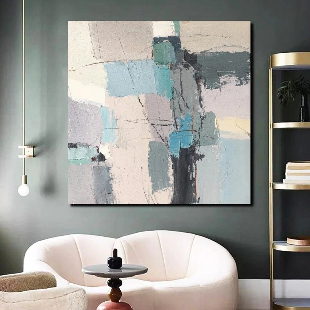 Simple Wall Art Paintings, Living Room Modern Wall Art, Modern Contemporary Art, Large Painting Behind Sofa, Acrylic Canvas Painting