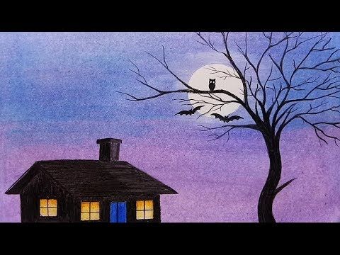 40 Easy Landscape Painting Ideas, Easy Acrylic Painting Ideas for Beginners, Simple Abstract Painting Ideas, Night Painting, Easy Canvas Painting Ideas
