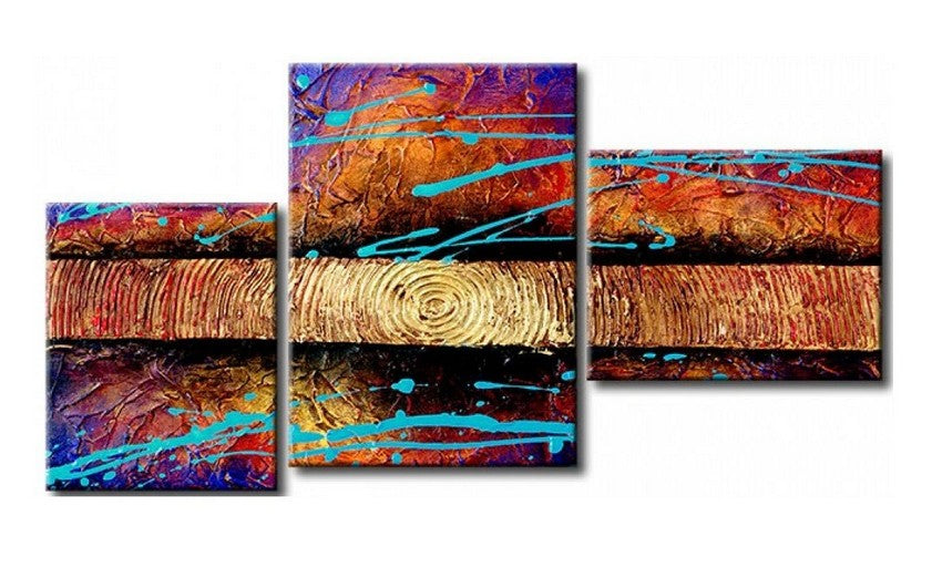 Texture Painting, 3 Piece Wall Art, Abstract Acrylic Paintings, Hand Painted Artwork, Acrylic Painting Abstract
