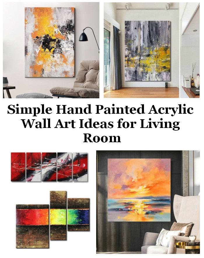 Simple Acrylic Wall Art Painting Ideas for Living Room, Original Modern Contemporary Paintings, Hand Painted Canvas Art, Easy Abstract Paintings for Bedroom