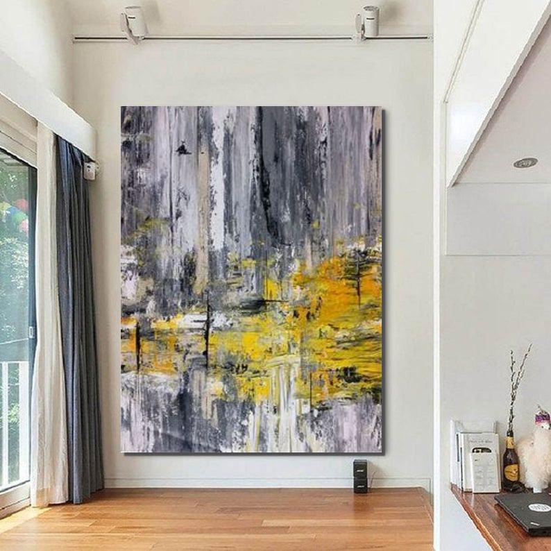 Large Contemporary Abstract Artwork, Huge Modern Wall Art Painting, Acrylic Painting for Living Room