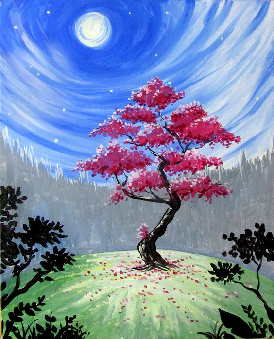 Easy Tree Painting Ideas for Beginners, Easy Acrylic Landscape Painting Ideas, Easy Tree Painting Ideas, Simple Abstract Painting Ideas, Easy Canvas Painting Ideas