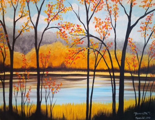 Easy Landscape Paintings Ideas for Beginners, Simple Canvas Paintings, Forest Paintings, Easy Acrylic Painting Ideas for Beginners