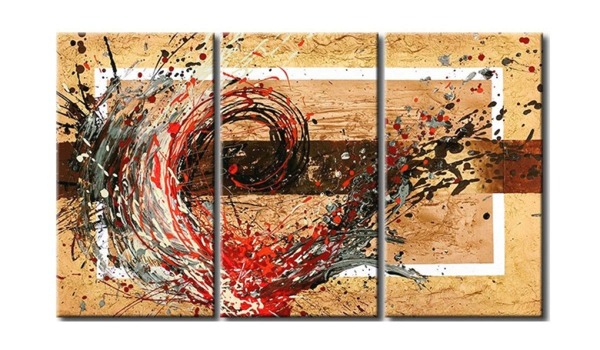 Acrylic Abstract Paintings for Living Room, 3 Piece Wall Painting, Modern Acrylic Paintings, Large Wall Art Paintings