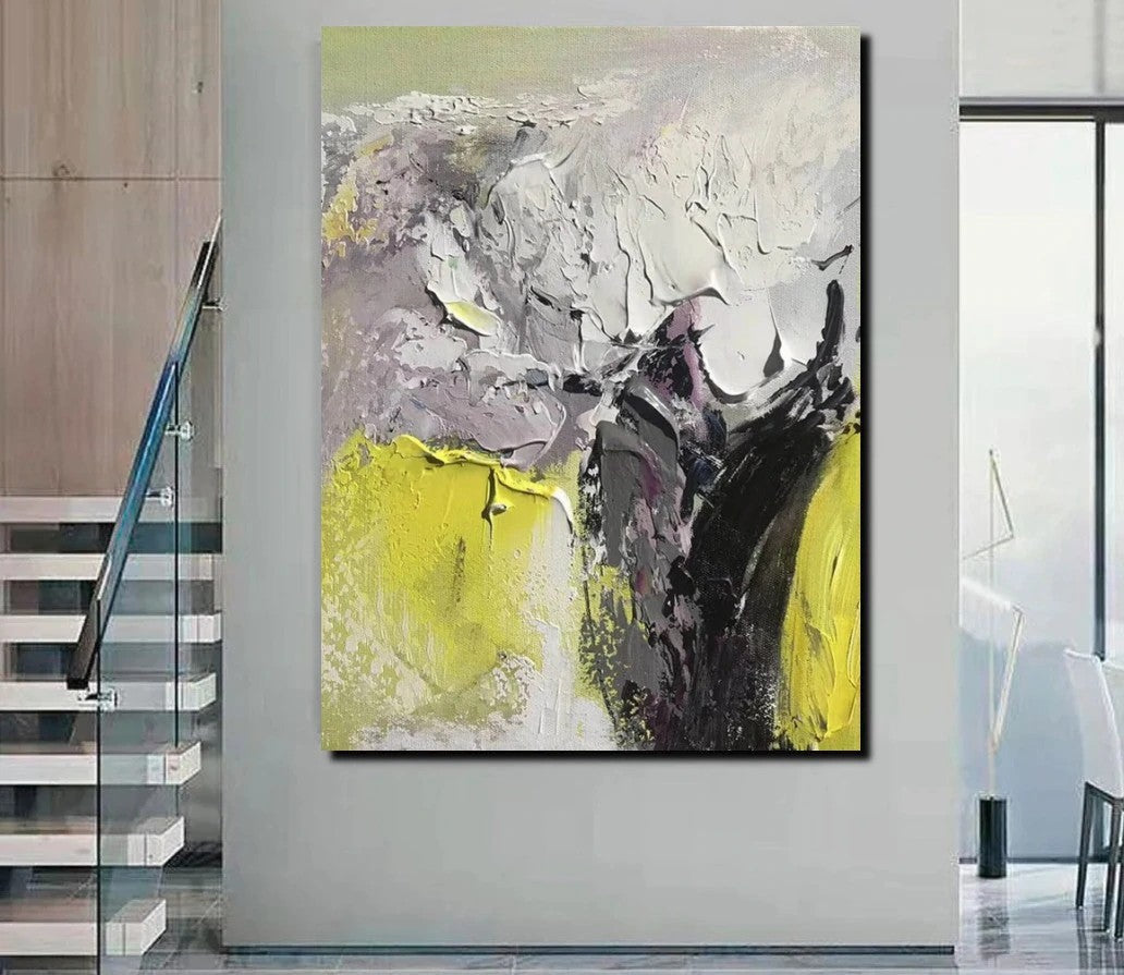 Living Room Abstract Paintings, Hand Painted Canvas Paintings, Heavy Texture Paintings, Palette Knife Painting, Modern Acrylic Painting