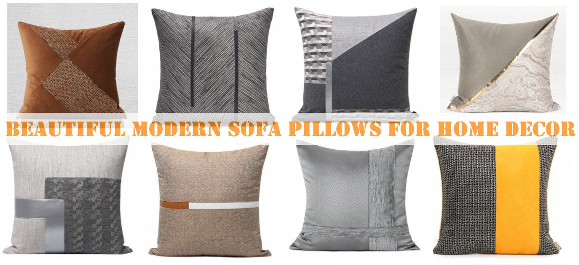 Modern Sofa Pillows for Interior Design, Fancy Decorative Throw Pillows, Modern Throw Pillows for Couch, Modern Pillows for Living Room