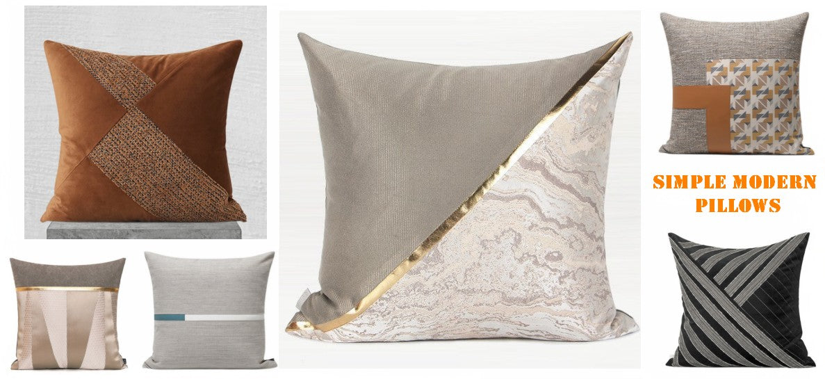 Modern Pillows for Living Room, Modern Sofa Pillows for Interior Design, Fancy Decorative Modern Throw Pillows, Modern Throw Pillows for Couch, Large Throw Pillow Covers