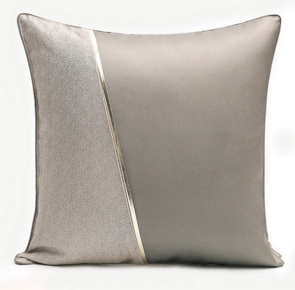 Modern Throw Pillows for Living Room, Decorative Modern Sofa Pillows, Large Silver Gray Modern Pillows for Interior Design, Modern Throw Pillows for Couch