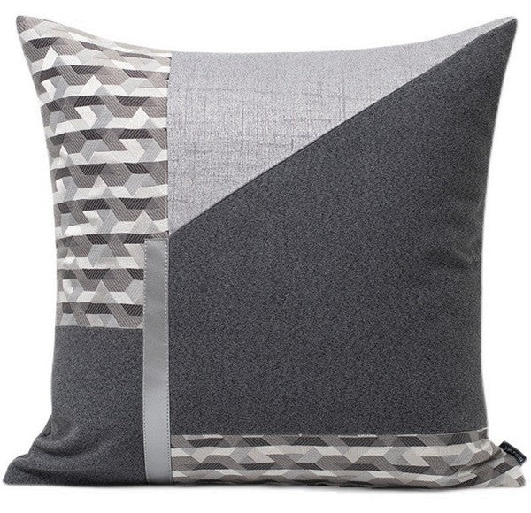Decorative Modern Sofa Pillows, Modern Simple Throw Pillows for Dining Room, Modern Throw Pillows for Couch, Large Gray Simple Modern Pillows for Bedroom