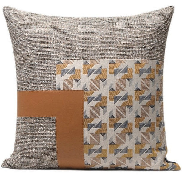 Modern Simple Throw Pillows for Living Room, Decorative Modern Sofa Pillows, Brown Orange Modern Throw Pillows for Couch, Large Simple Modern Pillows for Interior Design