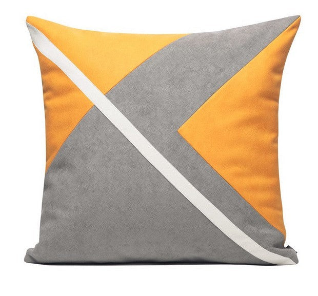 Decorative Modern Sofa Pillows for Living Room, Modern Throw Pillows for Couch, Yellow Gray Modern Simple Throw Pillows, Large Simple Modern Pillows for Interior Design