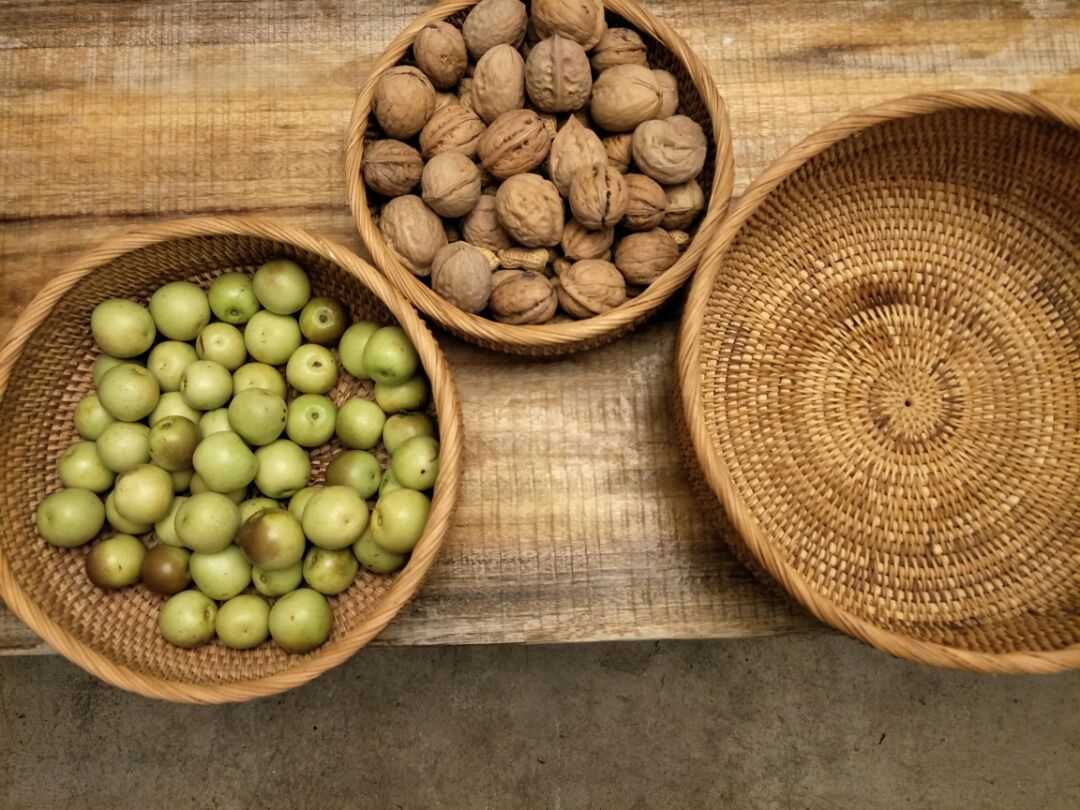 Round storage baskets, storage baskets for kitchen, rattan storage basket, small storage baskets