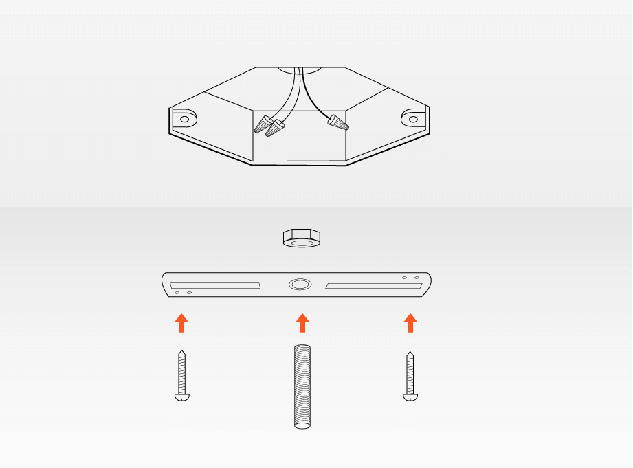 How To Install Chandelier- install the mounting bracket