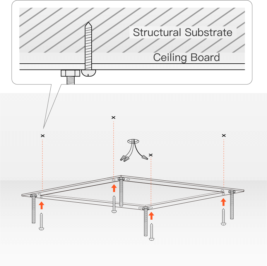 How To Install Chandelier- install the mounting bracket | Sofary