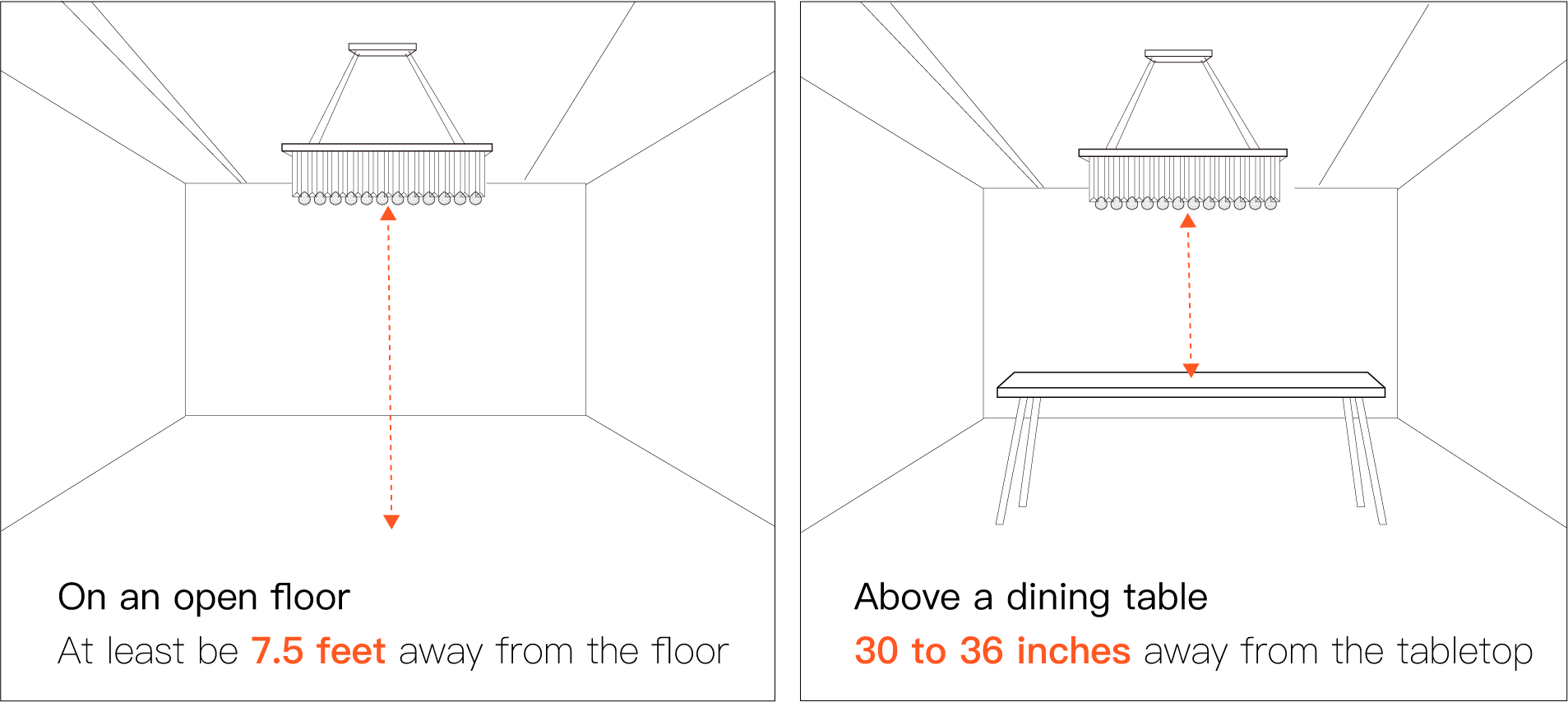 How To Install Chandelier - Determine the length of the chain | Sofary