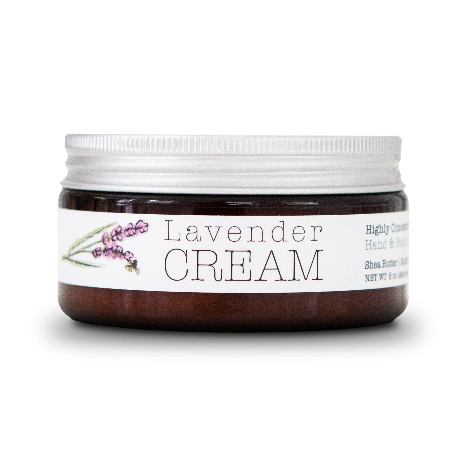 Lavender CREAM - Aromatherapy Hand & Body Cream -Lotion 8 oz or 16 oz
