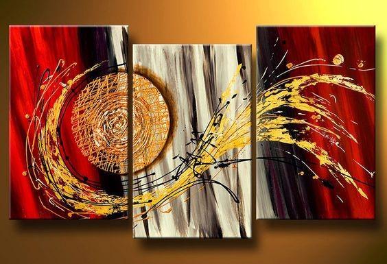 3 Piece Wall Art Paintings, Abstract Painting on Canvas, Acrylic Canvas Painting, Modern Paintings for Living Room
