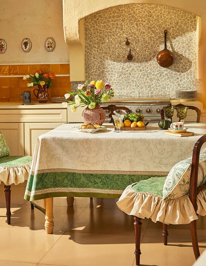 Lilies of the Valley, Flower Pattern Tablecloth, Rectangle Tablecloth for Dining Room Table, Square Tablecloth, Farmhouse Table Cloth, Wedding Tablecloth, Waterproof Tablecloth