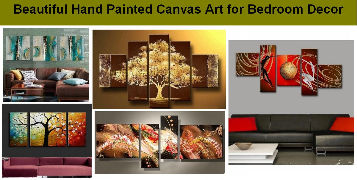 Living Room Wall Art Paintings, Modern Canvas Painting for Bedroom, Hand Painted Abstract Artwork