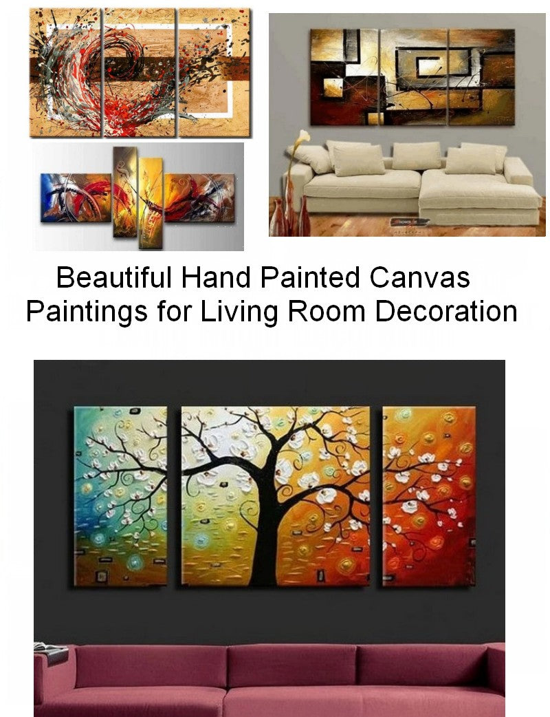 Acrylic Painting on Canvas, Modern Paintings for Living Room, Bedroom Abstract Wall Art Paintings