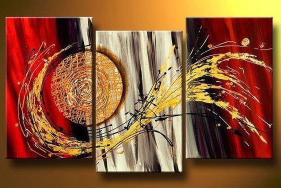 3 Piece Wall Art Paintings, Abstract Painting for Sale, Canvas Painting for Living Room, Wall Art Set, Large Oil Painting